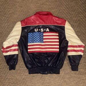 Vintage Y2K Steve and Barry’s USA Bomber Jacket